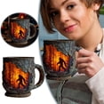 thumbnail image 5 of YaoZQ Coffee Mug Sasquatch Stein With Stainless Steel Liner Rustic 3D Forest Tankard Novelty Cup For Men Camping Gear Cabin Decor Hunting Gifts For Dad Outdoorsman Unique Drinkware, 5 of 6