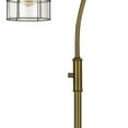 thumbnail image 3 of 60 Inch Metal Downbridge Design Floor Lamp with Caged Shade, Antique Brass- Saltoro Sherpi, 3 of 5