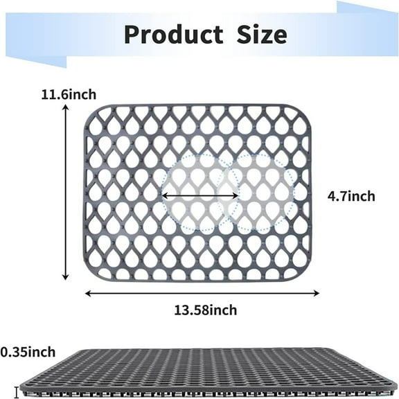 Silicone Sink Mat*1 Clearance! Silicone Sink Mat Sink Protector Bar Heat Insulation Pad Silicone Kitchen Sink Cushion Anti Collision and Non Slip Mat Multi Functional Kitchen Accessory