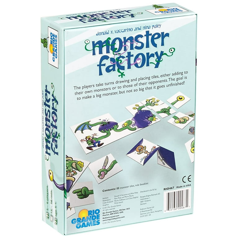 Monster Factory - Rio Grande Games, Tile Placement Kids Game