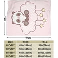 thumbnail image 3 of Manta de panda rosa kawaii, manta de franela de panda suave y ligera y esponjosa para decoración de sofá, cama, regalo de animal panda, manta de 80 x 60 pulgadas, 3 of 7