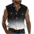 thumbnail image 2 of Njagoc3 Mens Denim Vest Tank Top, Sleeveless, Button - Down for Summer Casual Outings & Backyard BBQs, 2 of 6