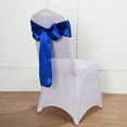thumbnail image 4 of BalsaCircle 100 Royal Blue Satin Chair Sashes Bows Ties Wedding Decorations Party Chair Covers Banquet, 4 of 8