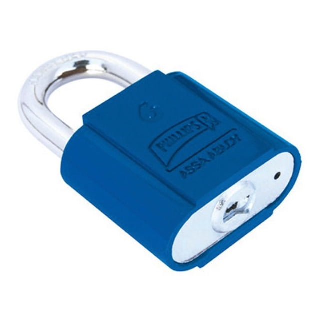 Candado Metálico Phillips Mx1544 40mm Gancho Corto Azul