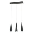 thumbnail image 6 of Aspen Creative 61068-2 Adjustable LED Three-Light Hanging Pendant Ceiling Light, Contemporary Design in Black Finish, Metal Shade, 23" Wide, 6 of 7