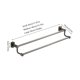 thumbnail image 2 of Toallero doble de acero inoxidable, barra de toalla gris, toallero for baño montado en la pared, 2 of 7