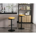 thumbnail image 7 of CIMOTA Swivel Round Bar Stools Set of 2 Backless Adjustable Counter Height Barstools Modern Industrial Bar Stool Chair for Kitchen/Home Bar/Pub/Bistro/Office, Corduroy Yellow, 7 of 7