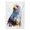 thumbnail image 3 of Ambesonne Bird Tablecloth Rectangular Table Cover, Watercolor Bald Eagle, 52"x70", Multicolor, 3 of 4