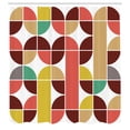 thumbnail image 2 of Ambesonne Retro Shower Curtain, Pop Art Funky Geometric Art, 69"Wx70"L, Dark Fuchsia, 2 of 4