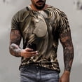 thumbnail image 2 of ZCFZJW 3D Horse Print T-Shirts for Men Big and Tall Regular Fit Casual Summer Short Sleeve Western Shirts Vintage Print Daily Vacation Tees Tops Multicolor#07 XXXXL, 2 of 6