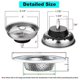 thumbnail image 3 of 2 Pcs Kitchen Sink Strainer Stopper Combo Basket Replacement for 3-1/2 Inch Drain, Bonus 3Pcs Kitchen Cleaning Brushes-A, 3 of 5