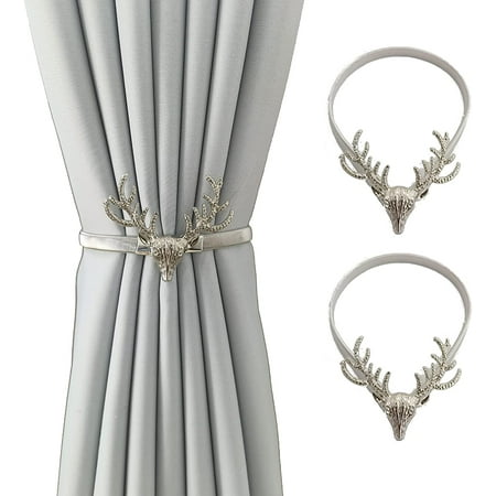 2 Pack Window Curtain Tiebacks Nordic Modern Simple Style Tie Backs Decorative With Spring Strap Metal Plating Accessories Holdbacks Canada 2 Pack Window Curtain Tiebacks Nordic, Antler Curtain Tie Backs