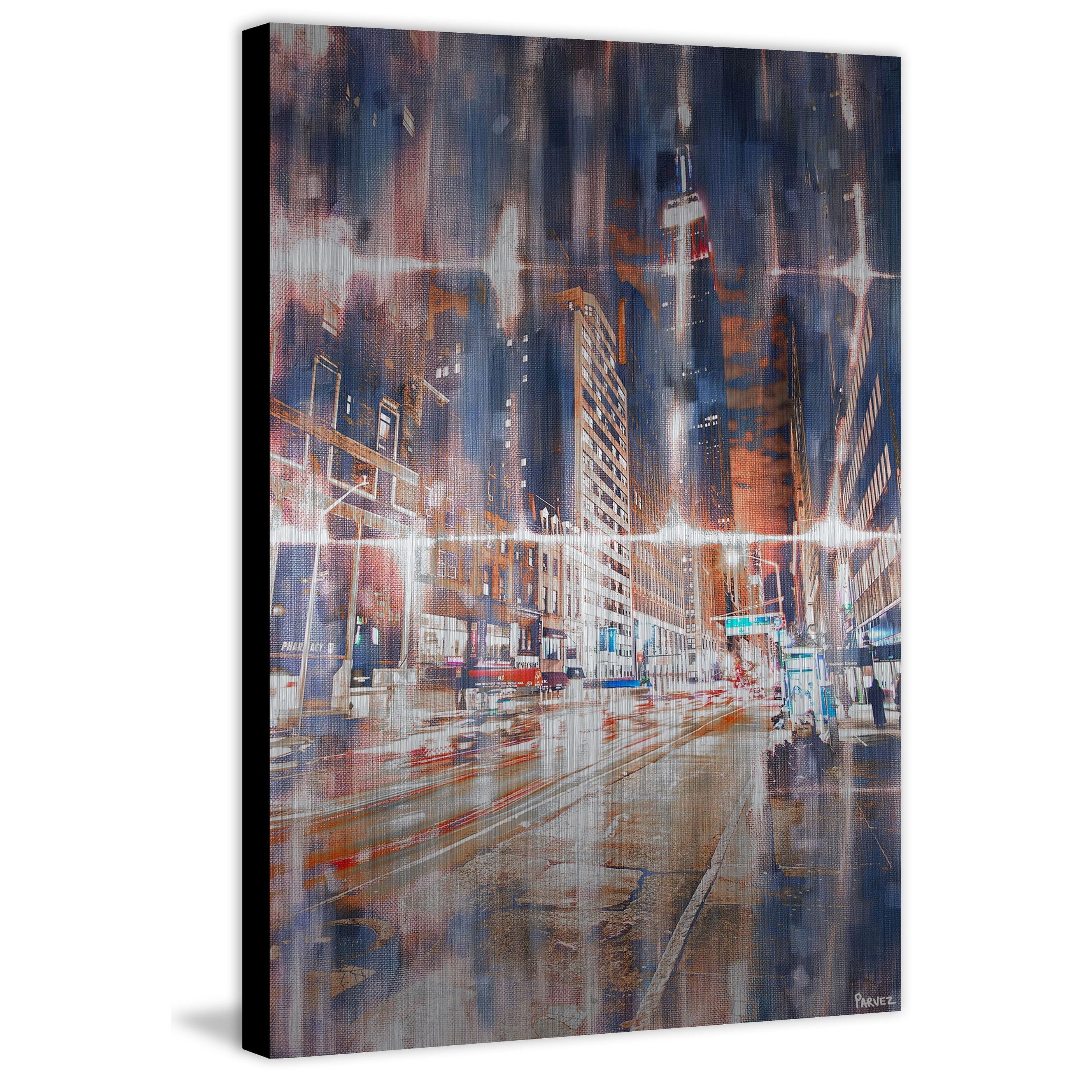 Parvez Taj  'It's a Blur' Painting Print on Brushed Aluminum 24 x 36