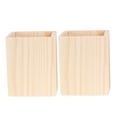 thumbnail image 4 of Raindrops Beige Wood Container for Pencil Holding Single Compartment Design Smooth Surface Eco Friendly Storage Box 2 Pcs, 4 of 8
