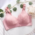 thumbnail image 5 of NIEWTR Bras for Older Women New Front Snap Bras for Seniors, Bra for Women Front Closure No Underwire Bra(Pink,5XL), 5 of 9
