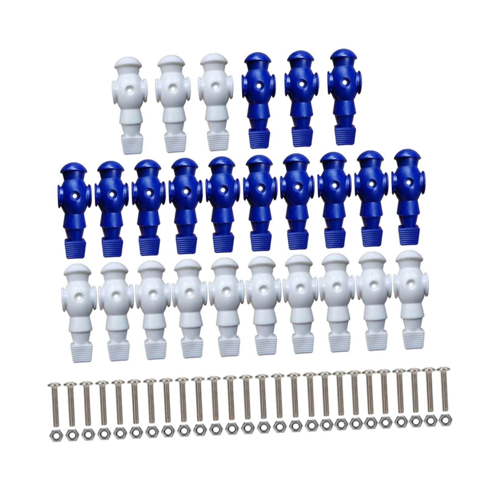 Dualoai 26 Pieces Table Soccer Foosball Men Repair Parts, Entertainment Foosball Blue White
