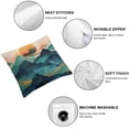 thumbnail image 4 of Acheng Mountain Outdoor Decorative Throw Pillow Covers,Watercolor Fall Camp Square Cushion，for Living Room Couch and Bed ,2 Pcs (Mountain) White, 4 of 6