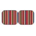 thumbnail image 7 of Xecao Mexican Serape Blanket Stripes for Foldable Car Sun Shades (2-Pack) offer sun protection with an easy-fold design for convenient windshield shading., 7 of 7