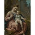thumbnail image 3 of Correggio 19x24 Black Modern Framed Museum Art Print Titled - Mary with Basket (1525-1526), 3 of 5