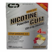 Rugby Nicotine Gum 4mg 100ct. Fruit *Compare to Nicorette Gum*