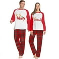 thumbnail image 3 of Conjuntos a juego de pijamas navideños para parejas, conjunto de pijamas verdes para adultos con diseño de ciervo, Feliz Navidad, 3 of 4