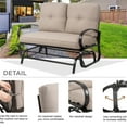 thumbnail image 5 of Walsunny Patio Swing Glider Rocking Chair Outdoor Glider Chair,2 Person Loveseat with Cushions,Khaki, 5 of 8