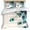 Bronze, variant on 3 Piece Peacock Feather Duvet Cover Set Twin Size,Microfiber Comforter/Quilt Cover with Corner Ties and 2 Pillowcases,Teal Ethnic Rustic Farmhouse Elegant All Season Soft Bedding with Zipper Closure
