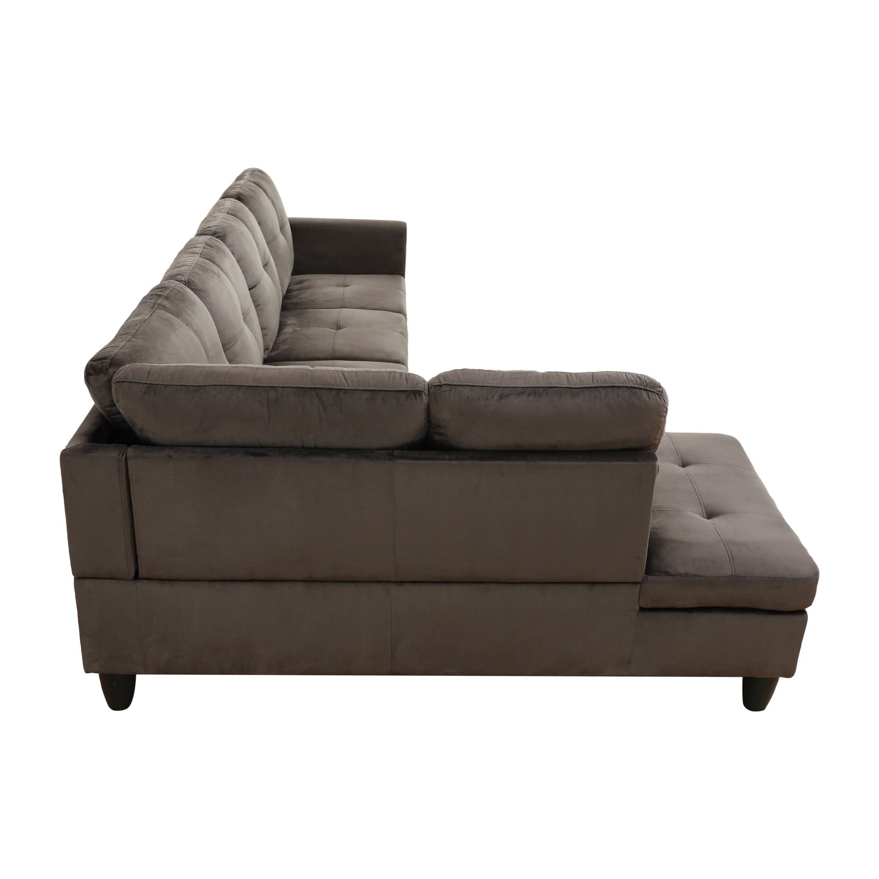 Hommoo Sofa Set, Flannel 2-Piece Living Room Sofa Set,Suitable for Home, Dark Brown