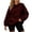 Wine, variant on Fmbrln Womens Crew Neck Side Pocket Sweatshirt Long Sleeve Oversized Loose Casual Tunic Pullover Tops