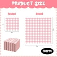 thumbnail image 2 of Zkca 100Pcs Pink Gingham Napkins, 3 Ply Disposable Pink and White Checkered Napkins Scalloped Cocktail Napkins Plaid Paper Napkins for Picnic BBQ Baby Shower Wedding Birthday Party, 5 x A417, 2 of 7