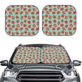 thumbnail image 2 of Haiem Hand Drawn Strawberry Car Windshield Sun Shade (2 Pieces) Foldable Windshield Sun Shade Car Accessories for Truck SUV Pickup-Large, 2 of 7