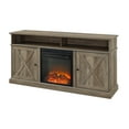thumbnail image 6 of Walker Edison Farmhouse Barn Door Tall Fireplace TV Stand for TVs up to 65", Grey Wash, 6 of 9
