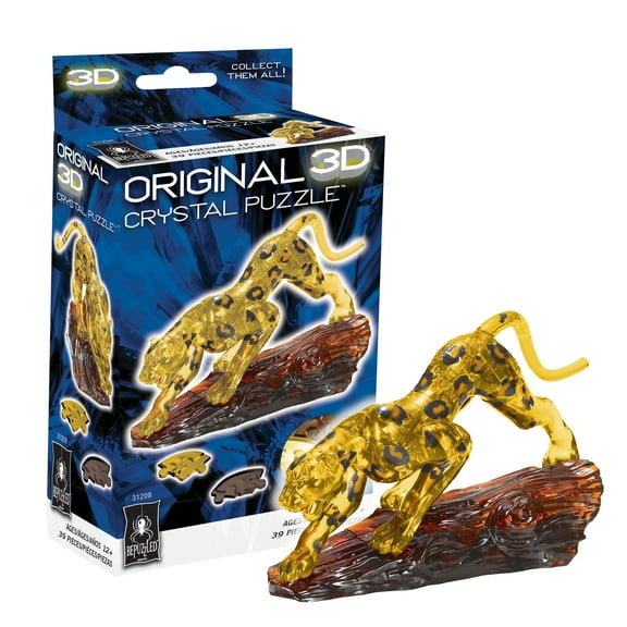 Leopard Original 3D Crystal Puzzles from BePuzzled, Ages 12 and Up