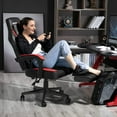 thumbnail image 4 of Bossin Gaming Chairs with Footrest, Massage Leather Game Chair for Adults, Big and Tall Gamer Chair with Headrest and Lumbar Support, 4 of 10