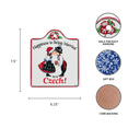 thumbnail image 3 of Czech Ceramic Multicolor Cheeseboard with Cork Backing, 3 of 4
