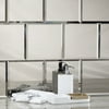 Abolos- Echo 8" x 8" Mirror Glass Tile in High Gloss Silver (15.80sqft -36pc Box)