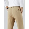 thumbnail image 3 of Men's 4-Way Stretch Golf Pants,Casual Khaki Trousers with Elastic Waist, Slim Fit Performance Work Pants for Hiking & Travel, 3 of 8