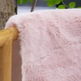 thumbnail image 3 of Pink Washable Fluffy 5x8 Area Rugs for Bedroom Plush Faux Rabbit Shag Fur Rug for Living Room Nursery Rug, 3 of 5