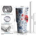 thumbnail image 6 of 30oz Pioneer Flower Tumblers Stainless Steel Tumbler with Lid and Straw,Vacuum Insulated Double Wall Travel Tumbler Cups Mug with Cleaning Brush for Coffee,Tea, 6 of 7
