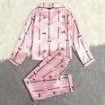 thumbnail image 4 of Usaibhir Girls Pajamas Silk PJS Set Satin Sleepwear Long Sleeve Jammies for Kids Button-Down Nightwear Loungewear 7-14 Years, 4 of 5