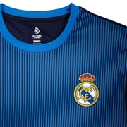 Real Madrid Official Licensed Sublimation Logo Poly Soccer Jersey - Navy, Large