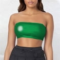 thumbnail image 1 of Tube Tops A Sexy Strapless Top With A Shiny Leather Base Layer And A Stage Performance Vest Worn Inside Wrapped Around The Chest With A Leather Strapless Strap XL, 1 of 4