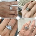 thumbnail image 2 of SFTING Wedding Ring Sets His and Her 3Pcs 925 Sterling Silver 5A CZ Couple Wedding Rings Eternity Ring Women Mens Band 11&5, 2 of 8
