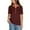 Brown, variant on Women’s Summer Casual V-Neck Tops & Blouses - Short Sleeve Solid T-Shirts, Relaxed Fit Style Tees
