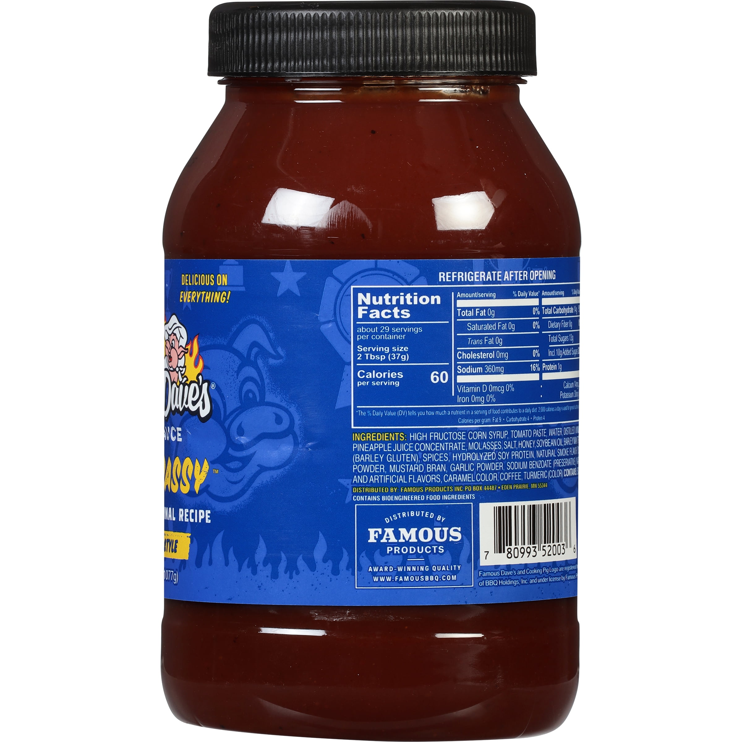 Famous Dave's Rich & Sassy BBQ Sauce, 38 oz