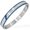 Blue, variant on Stainless Steel Black Blue Silver-Tone Engraving Keep Me in Your Heart Unisex Bangle Bracelet