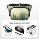thumbnail image 5 of Balery Fog Forest Mochila Cinturón para Mujeres y Hombres, Bolsa de Cintura Impermeable de Doble Capa con Correa, 5 of 9
