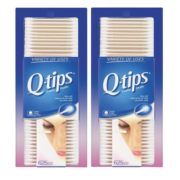 QTips Cotton Swabs, 625 Count, Pack of 2