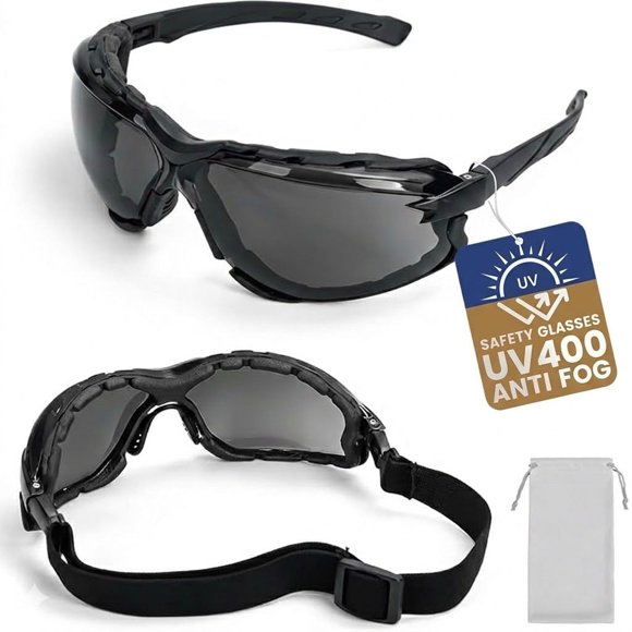 Gafas de seguridad Flaya Z87.1 UV400 antivaho ajustables