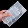 thumbnail image 4 of Cheers.US 10/15 Grids Clear Plastic Jewelry Box Organizer Storage Container with Removable Dividers, 4 of 7
